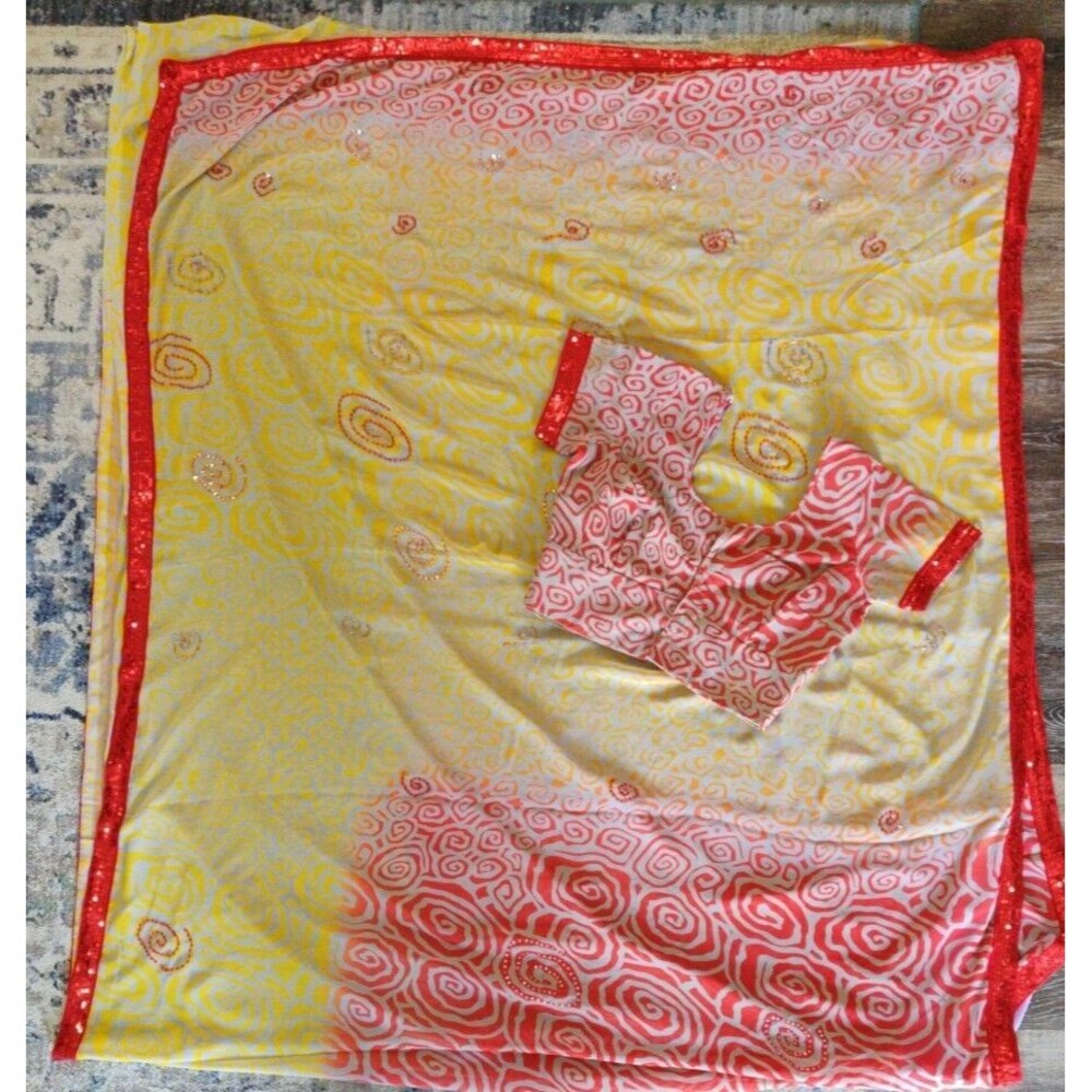 Beautiful Vintage Sari With Matching Blouse